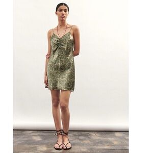 Zara Paisley Ruched Mini Dress